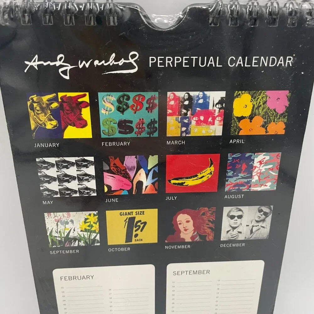 Andy Warhol Perpetual Calendar Galison‎ NEW Modern Art Open Year